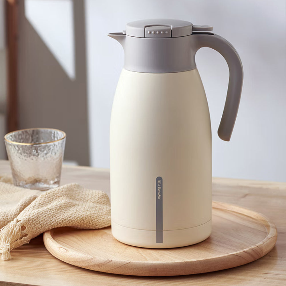 Joyoung Stainless Steel Thermos Flask Insulated Vacuum Jug For Tea Coffee 1.9L