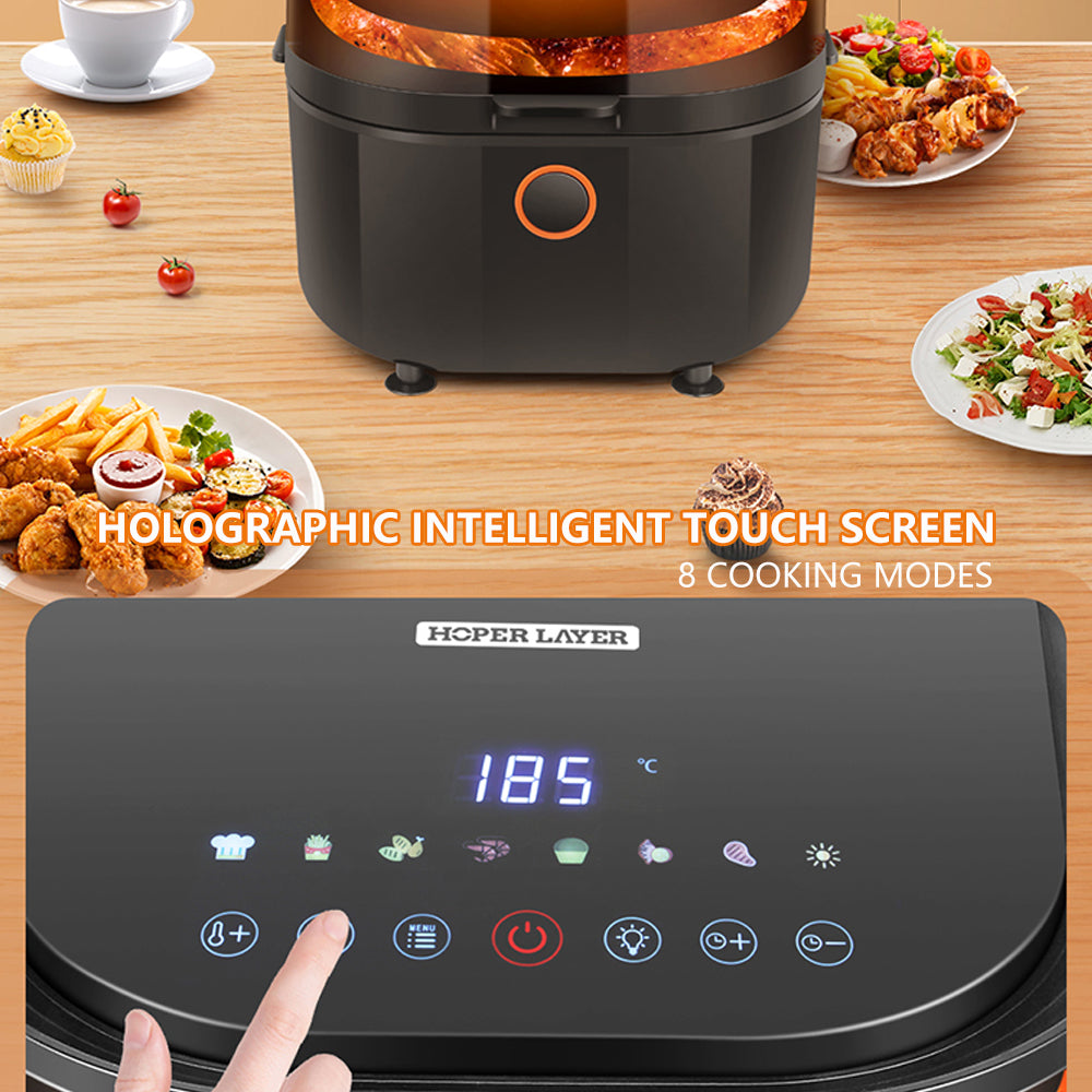 Hoper Layer 7.5L Digital Air Fryer with Viewing Window 1800W 3D Baking