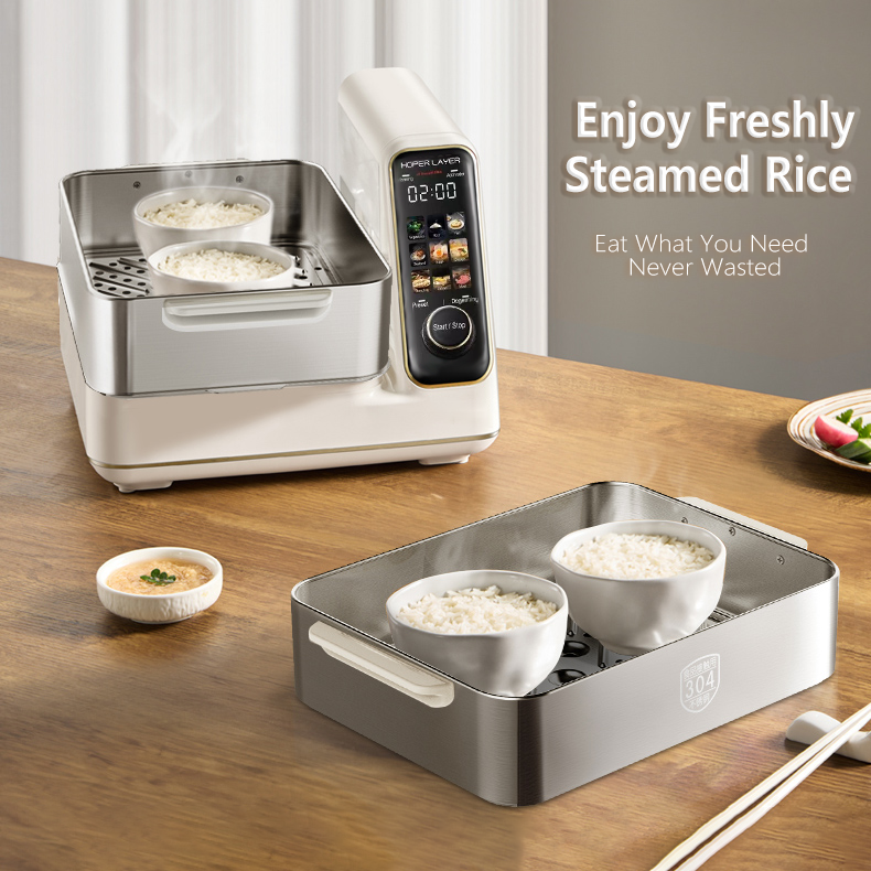Hoper Layer Electric Food Steamer 16L Large Capacity 24H Timer Independent Water Tank