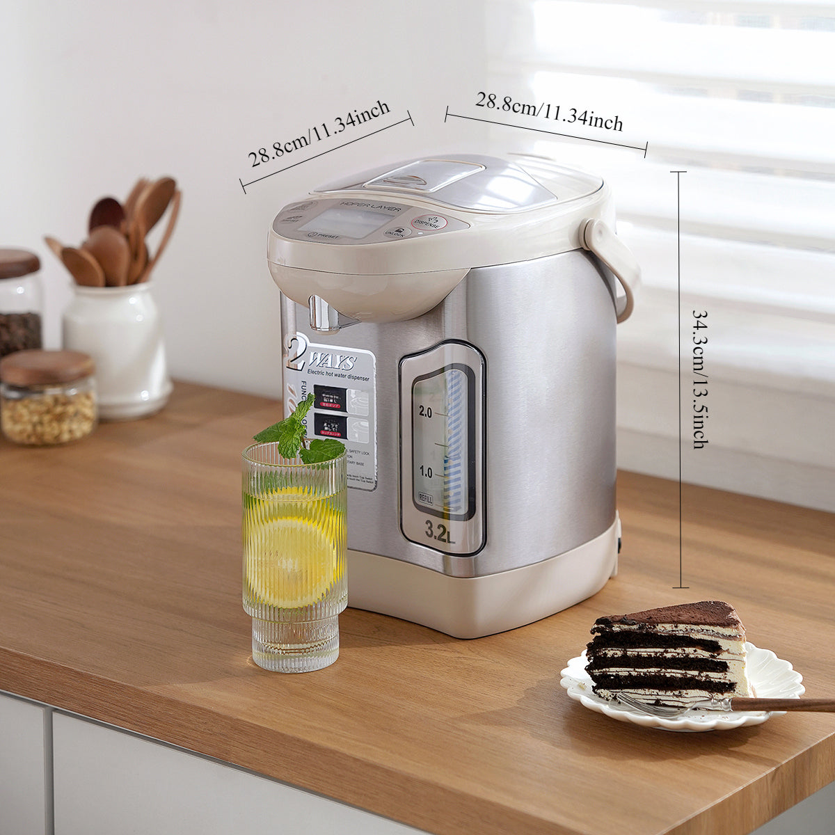 Hoper Layer 3.2L Electric Hot Water Dispenser LED Display AU Model