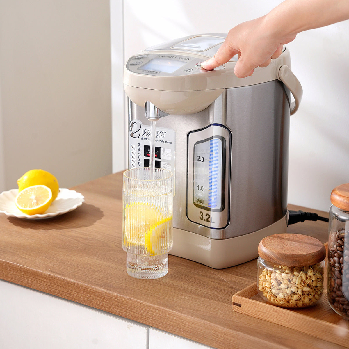 Hoper Layer 3.2L Electric Hot Water Dispenser LED Display AU Model