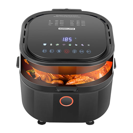 Hoper Layer 7.5L Digital Air Fryer with Viewing Window 1800W 3D Baking