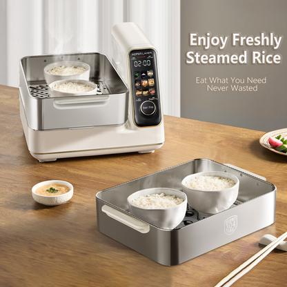 Hoper Layer Electric Food Steamer 16L Large Capacity 24H Timer Independent Water Tank
