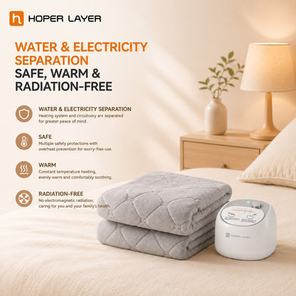 Hoper Layer Electric Water Heated Blanket 1.5m x 1.8m Electric Water Heating Mattress Pad