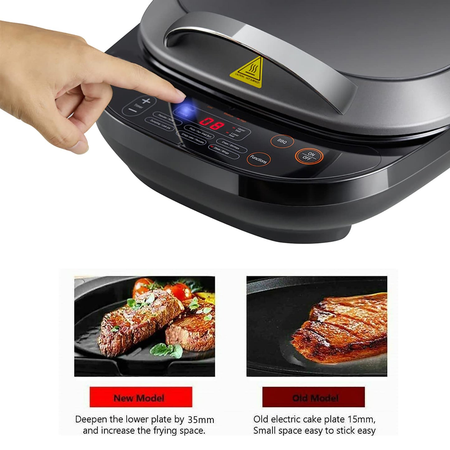 Joyoung 30cm Double-Sided Electric Grill & BBQ Pancake Maker 1600W