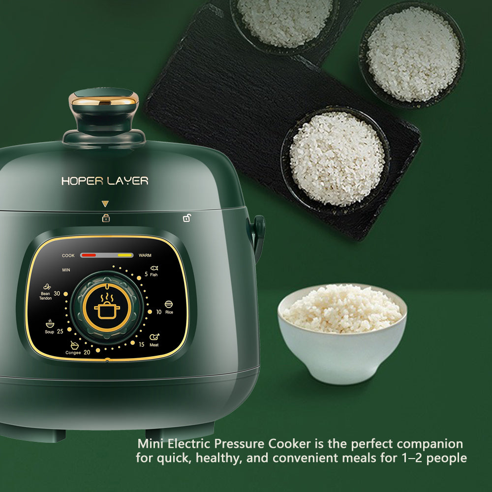Hoper Layer Mini Electric Pressure Cooker – HL-MP160 3-Cup Small Rice Cooker for 1-2 People, 1.6L, 500W (AU Plug)