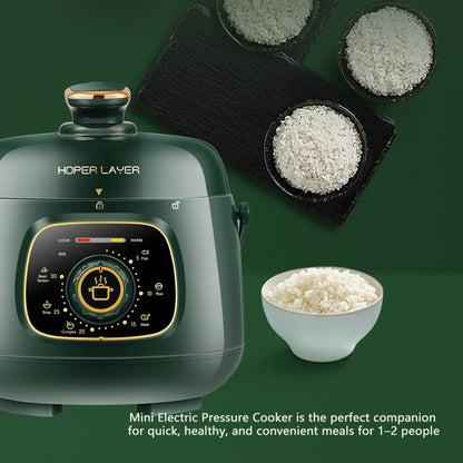 Hoper Layer Mini Electric Pressure Cooker – HL-MP160 3-Cup Small Rice Cooker for 1-2 People, 1.6L, 500W (AU Plug)