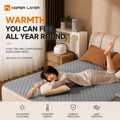 Hoper Layer Electric Water Heated Blanket 1.5m x 1.8m Electric Water Heating Mattress Pad