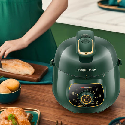 Hoper Layer Mini Electric Pressure Cooker – HL-MP160 3-Cup Small Rice Cooker for 1-2 People, 1.6L, 500W (AU Plug)